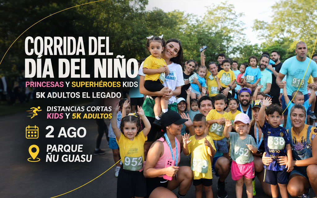 Corrida del día del Niño • Kids: Princesas y Superhéroes • 5K Mayores: El Legado